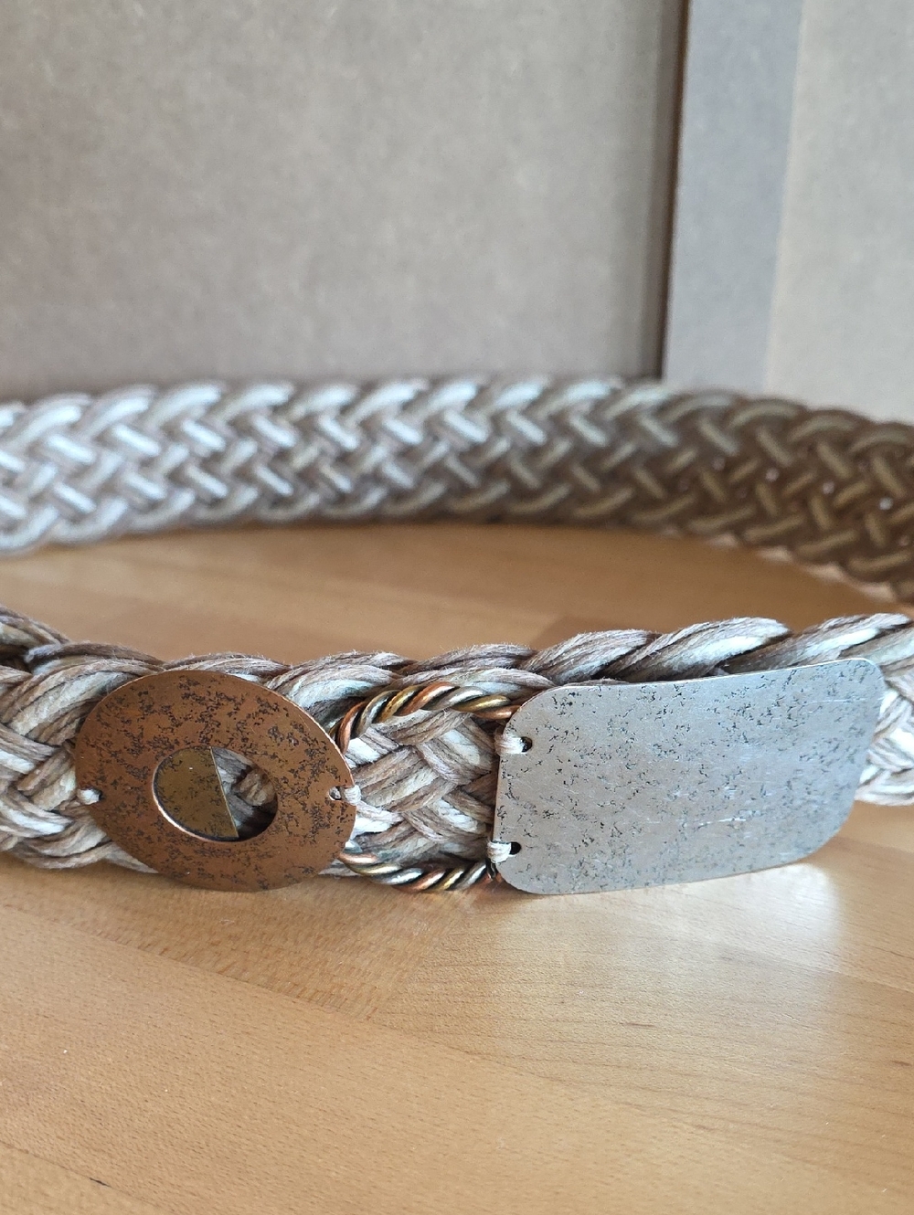 Marjorie Baer braided cord belt with mixed metal details
